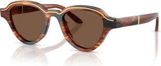 Emporio Armani Zonnebril - Heren - Zonnebrillen - Bruin - 47 MM - Accessoires