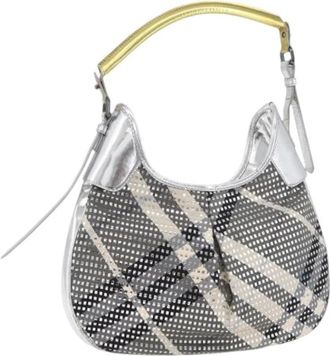 Burberry Pre-owned Shoulder Bags, female, Gray, Size: ONE SIZE Pre-owned Vintage Shoulder Bag
