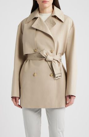 BOSS Cromas Belted Double Breasted Jacket in Pumice at Nordstrom, Size 14