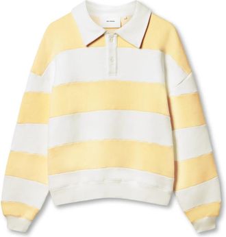 Axel Arigato Shift gestreept sweatshirt - Heren - Sweatshirts - Geel - XL - Katoen - Hoodies & sweatvesten