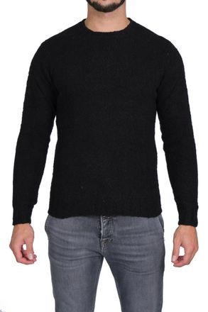 FILIPPO DE LAURENTIIS Timeless Black Merino Crew Neck Sweater