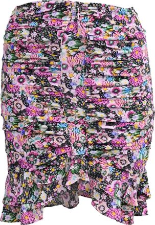 Isabel Marant Milendi Floral Mini Skirt in Multicolor Silk