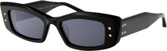 Valentino Garavani V-Quattro Zonnebril - unisex - Zonnebrillen - Zwart - 52 MM - Accessoires