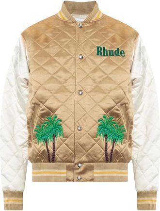 Rhude Quilted Bomber Jacket - Heren - Bomber jackets - Geel - M - Jassen