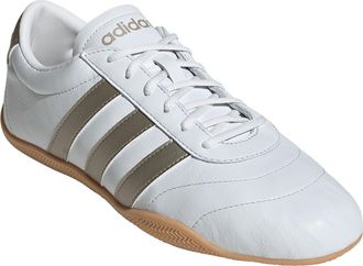 adidas Grand Court Lo Sneaker in Crystal White/Cyber Met/Gum at Nordstrom Rack, Size 10.5