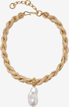 Lizzie Fortunato Gezwirbelte Choker-Halskette aus Satin Woven Sandbar