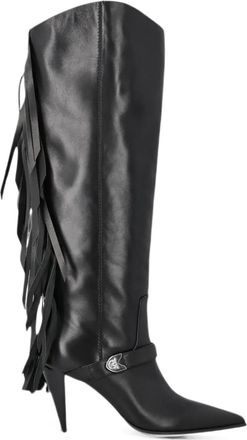 Pinko Vane Black Leather Tall Boots