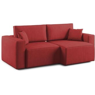 Divani.Store Morfeo Sof&aacute; Con Asiento Extra&iacute;ble En Tela Impermeable 180 Cm Rojo