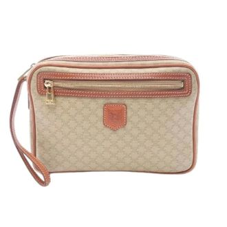 Celine Pre-owned Clutches, female, Beige, Size: ONE SIZE Pre-owned Macadam Coated Canvas Clutch Bag