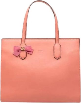 Gucci Pre-owned Vintage Tote Bag - Dames - Vintage Shopper - Roze - ONE Size - Leer - Vintage