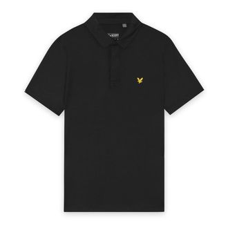 Lyle & Scott Golf Concealed Placket Polo - Heren - Tops - Zwart - Maat: M Taf