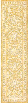 Jonathan Y Designs Malta Bohemian Medallion Textured Weave Indoor/Outdoor Area Rug in Yellow/cream at Nordstrom, Size 4Ft 0In X 6Ft 0In
