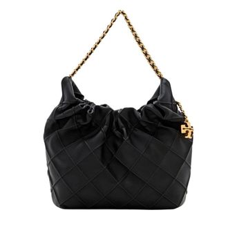 Tory Burch Tory Burch, Shoulder Bags, female, Black, Size: ONE SIZE Fleming Mini Hobo Bag