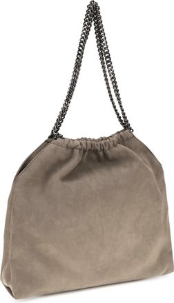 Stella McCartney Womens Falabella Mini Tote Bag Dark Taupe Polyester Shoulder