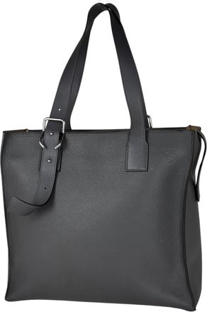 Loewe Gray Leather Tote Bag (Pre-Owned)