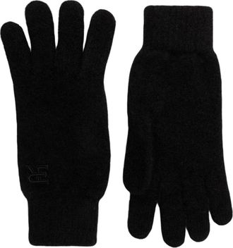 Ermanno Scervino Gebreide handschoenen - Dames - Handschoenen - Zwart - L - Wol - Accessoires