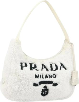 Prada Pre-owned Vintage Handtas - Dames - Vintage Schoudertas - Wit - ONE Size - Leer - Vintage