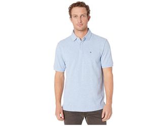 Tommy Hilfiger Ivy Polo Shirt Classic Fit Mens Clothing Malaga Blue Heather : SM, Cotton