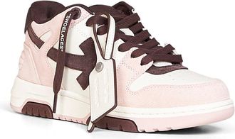 Off-white Womens Sneakers Out Of Office Pink-Deep Burgundy Multicolour Bovine Leather (top Grain) Trainers