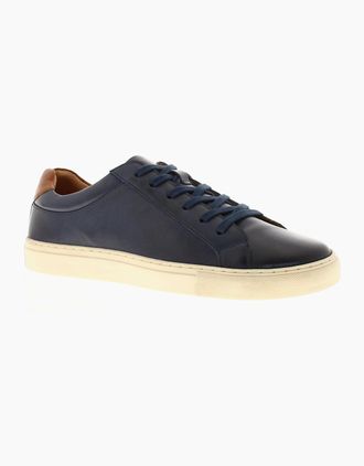 Hush Puppies Mens Hush Puppies Mens Trainers Casual Colton Cupsole Leather Lace Up navy UK Size - Blue - Size: 10