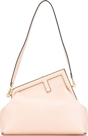 Fendi Pre-owned Womens Sunshine Shoulder Bag Geometric Design - Light Pink Leather - One Size