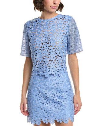 Milly Floral Geo Lace Top