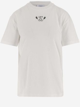 Off-white Beige Logo Detail T-shirt