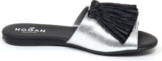 Hogan Schoenen, Dames, Grijs, 36 EU, Leer, Sandal Valencia