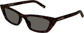 Saint Laurent SL 277 Zonnebrillen - Dames - Zonnebrillen - Bruin - 52 MM - Nylon - Accessoires