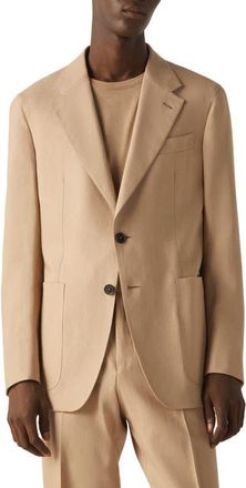 Ermenegildo Zegna Beige Oasi Lino Jacket at Nordstrom, Size 48 Us