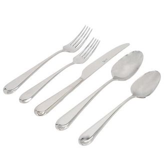 Gibson Home Claudine 20 Piece Stainless Steel Flatware Set in Metallic Silver at Nordstrom
