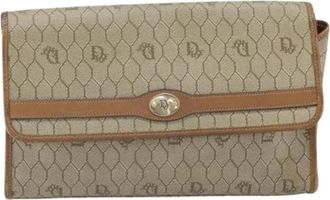 Dior Pre-owned Vintage honingraat schoudertas - Dames - Vintage Schoudertas - Beige - ONE Size - Leer - Vintage
