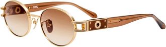 Linda Farrow Phoebe Zonnebril - unisex - Zonnebrillen - Geel - 50 MM - Accessoires