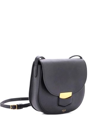 Celine Trotteur Grainy Leather Small crossbody bag - Black