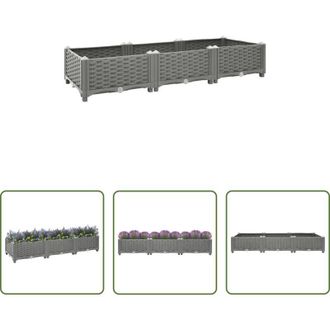 vidaXL Fioriera in polipropilene - Fioriera Rialzata 120x40x23 cm in Polipropilene