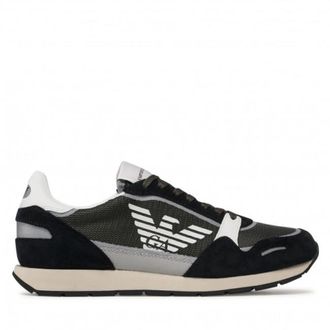 Emporio Armani Sneakers - Heren - Sneakers - Veelkleurig - 42 1/2 EU - Polyester - Schoenen