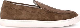 Brunello Cucinelli Brunello Cucinelli Mens Suede Slipon Loafer - Brown Leather - Size EU 43