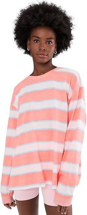 Free People Movement Printed Hustle Layer Womens Clothing Neon Coral Combo : MD (Womens 8-10), Cotton