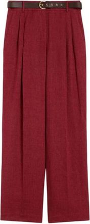 Max Mara Wide Trousers, female, Red, Size: 2XS Sumero Trousers
