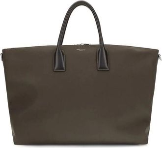 Saint Laurent Giant Bowling Bag - Heren - Tassen - Bruin - Maat: ONE Size Leer