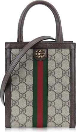 Gucci Schoudertas Dames GG Motif - Dames - Handtassen - Grijs - ONE Size - Leer - Tassen