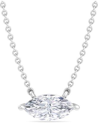 SuperJeweler Superjeweler Silver 2.00 Ct. Tw. Lab-Grown Diamond Necklace