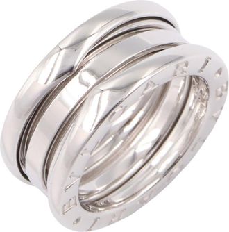 Bulgari Silver White Gold (18K) Band Ring (Pre-Owned)