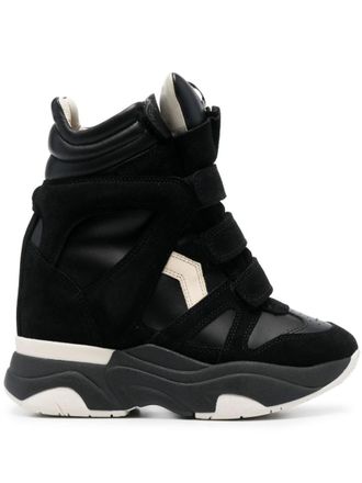 Isabel Marant Black Leather Balskee Sneakers
