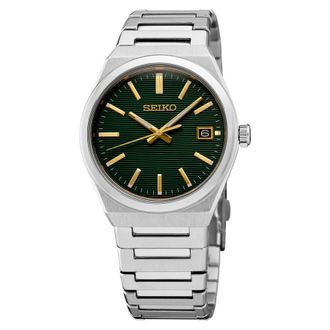 Seiko Essentials Quartz Green Dial Mens Watch sur601