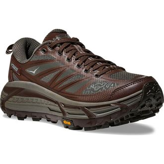 Hoka One One Mafate Speed 2 Sneaker in Asphalt Grey /Walnut at Nordstrom, Size 11.5