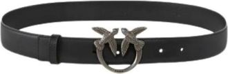 Pinko Pinko, Accessoires, unisex, Zwart, XS, Leer, Leren Riem