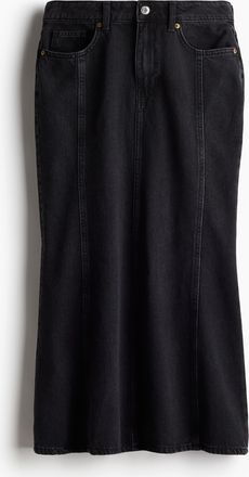H&M Ausgestellter Denimjupe - Schwarz
