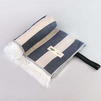 OEM Toalla Bamboo Go Xl - 75/150 Cm - Rayas (azul Marino/beige)