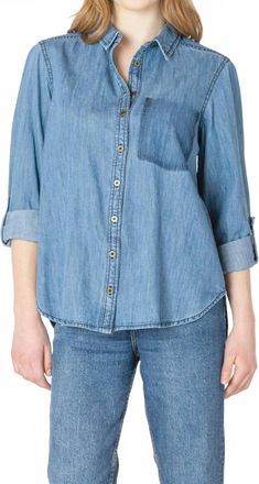 Dex Clothing Easy Does It Tencel Top In Blue